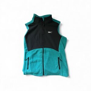 REEBOK *NWT* Outerwear Fleece Vest Teal/Black M/M